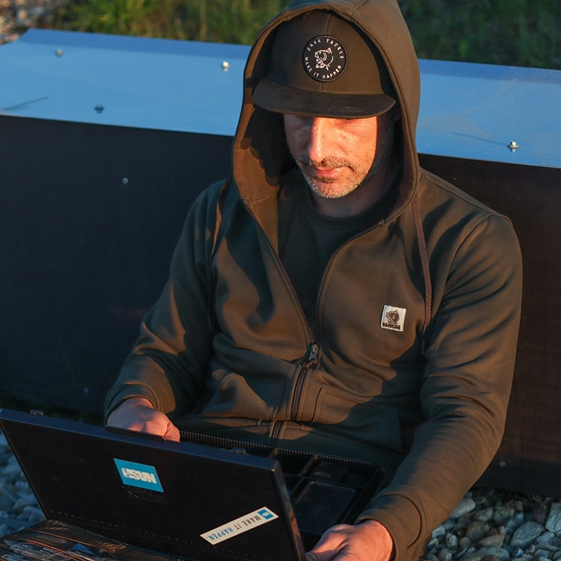 Nash Make It Happen Badge Zipped Hoodies Black